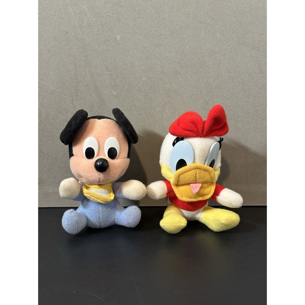 Vintage Disney Babies Plush Lot Of‎ 2 ( Mickey & Daisey )